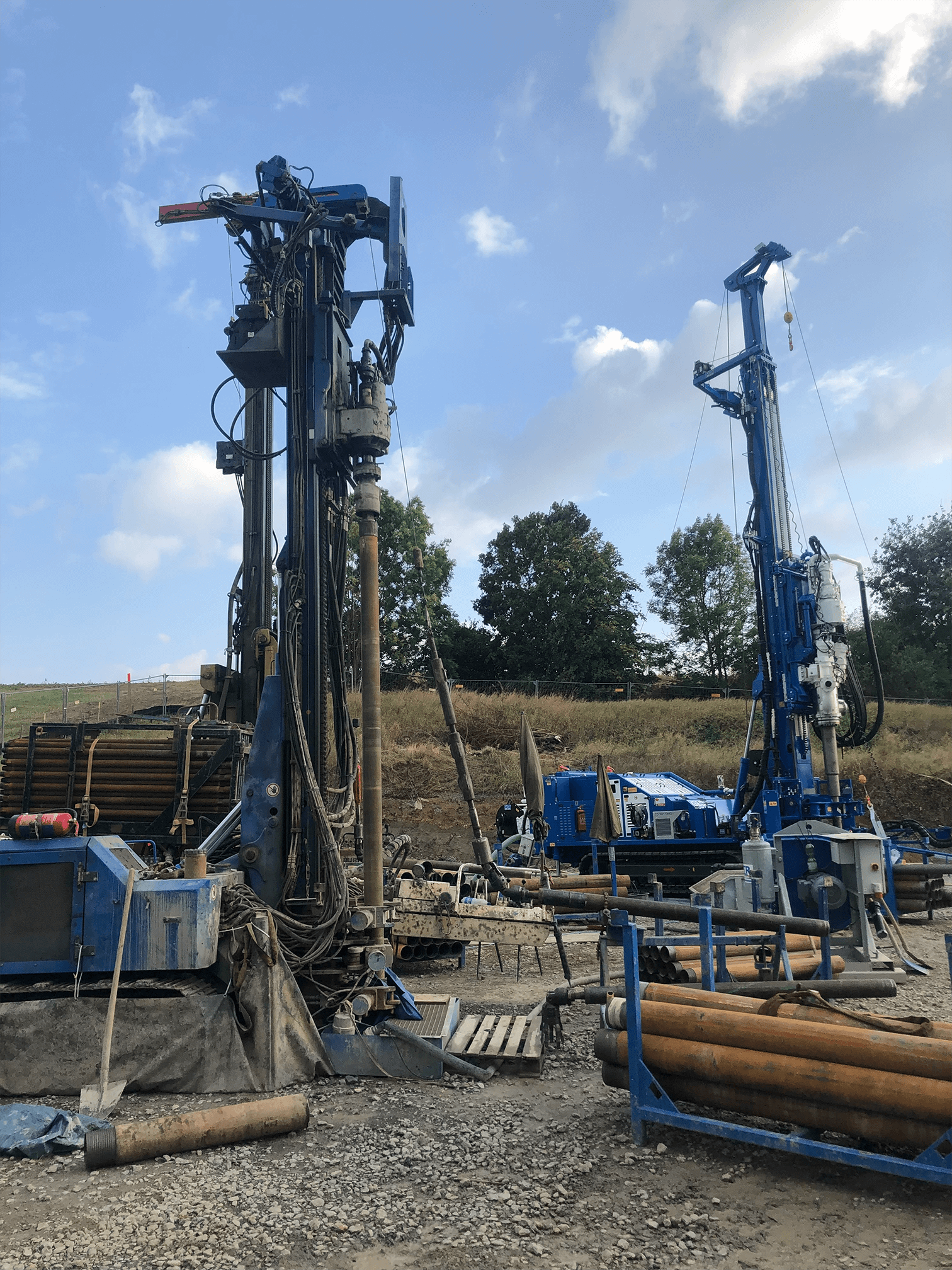 Bohgerät auf Baustelle