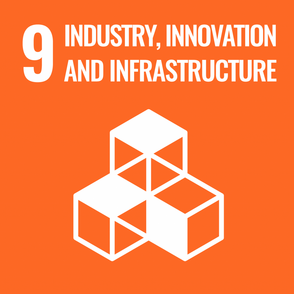 Grafik SDG - 9 Industry, Innovation and Infrastructure